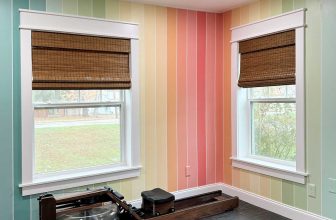 Residence Health club Progress – Window Shades & Foam Flooring (And My Rookie Flooring Mistake)