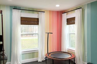 Dwelling Gymnasium Window Remedies & Flooring Progress