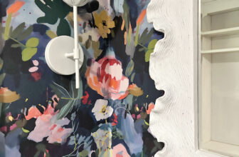 Walk-In Closet Progress – Wallpaper, Sconces, Mirror, and Trim