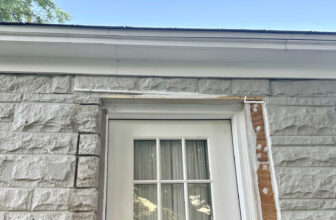 Bedroom Door Progress (Replacing Hardie Trim With Faux Concrete Stones)