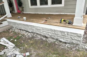 Cost Comparison – My DIY Faux Stone Porch Skirting vs. A Ready-Made Product