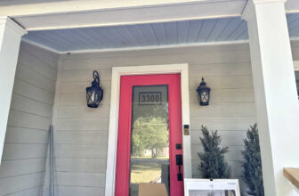 New Front Porch Lights & The Week’s Porch Makeover Progress