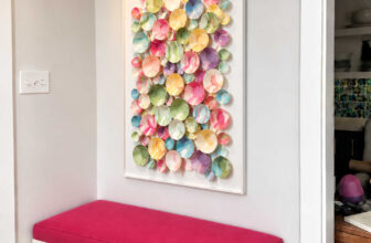 Dining Room Sconce Makeover, Bench Color Options, and Artwork Inspiration Mockup